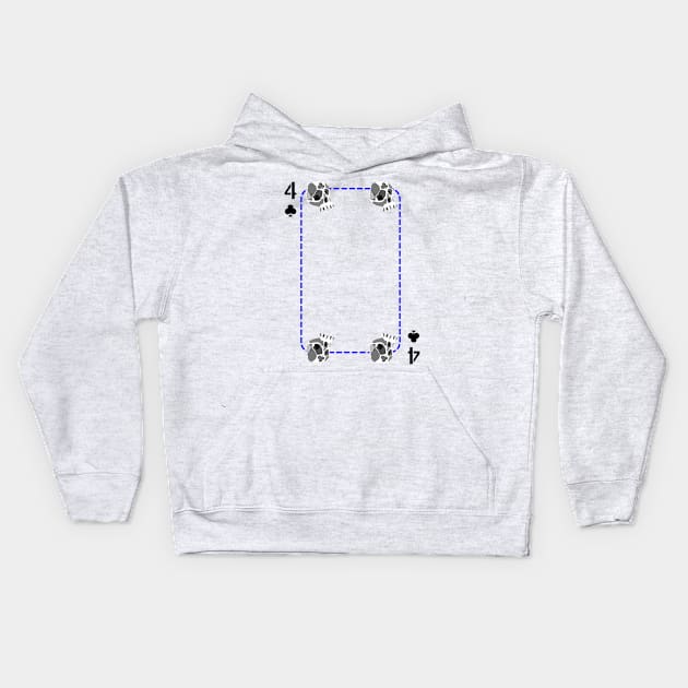 4 of clubs Kids Hoodie by M[ ]